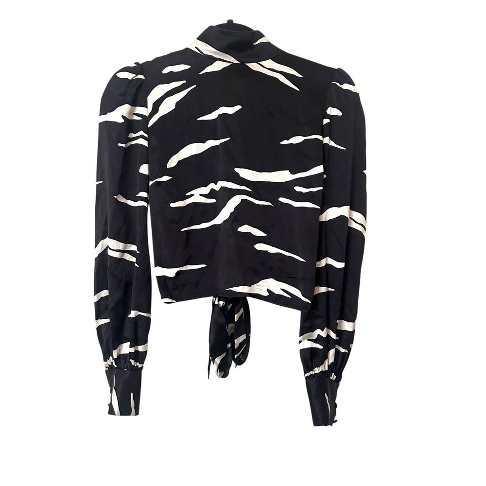 REFORMATION Cielo Zebra Silk Backless Top Small